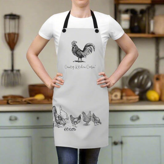 Country Kitchen Cookin' Apron - Chickens