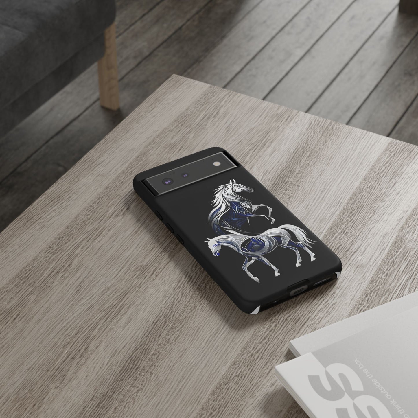 Geometric Blues Ponies Google Pixel Tough Cases