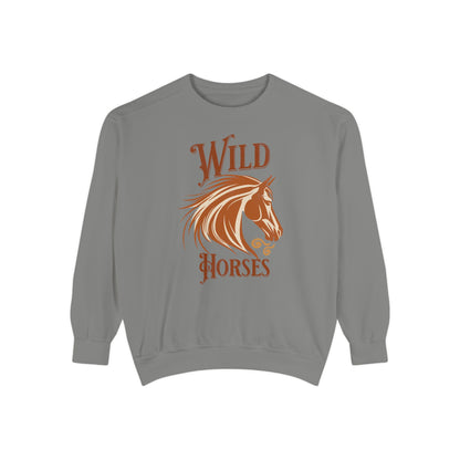 Wild Horses Unisex Garment-Dyed Sweatshirt