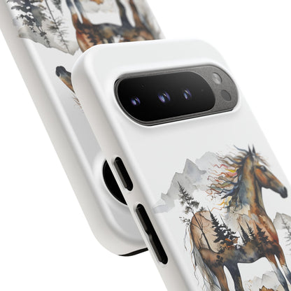 Rustic Mountain Horse Google Pixel Tough Cases