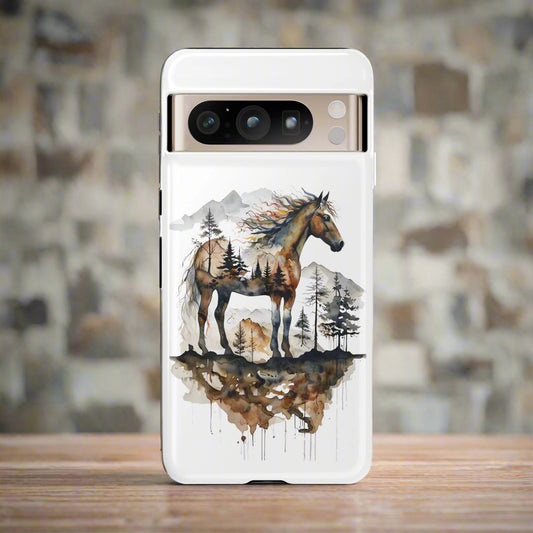 Rustic Mountain Horse Google Pixel Tough Cases