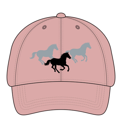 Embroidered Pony Tail Cap with Fashion Undervisor Dark