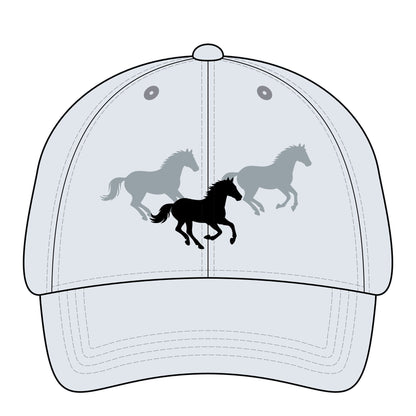Embroidered Pony Tail Cap with Fashion Undervisor Dark