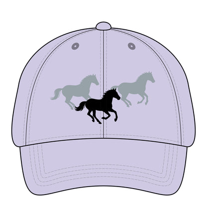 Embroidered Pony Tail Cap with Fashion Undervisor Dark