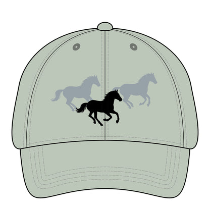 Embroidered Pony Tail Cap with Fashion Undervisor Dark