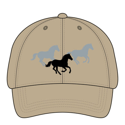 Embroidered Pony Tail Cap with Fashion Undervisor Dark