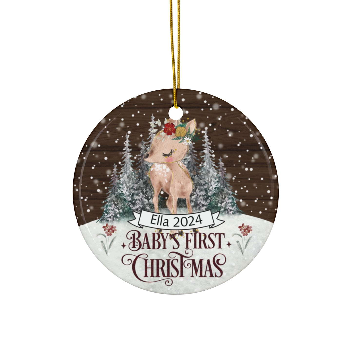 Baby's First Christmas Personalized Ceramic Ornament