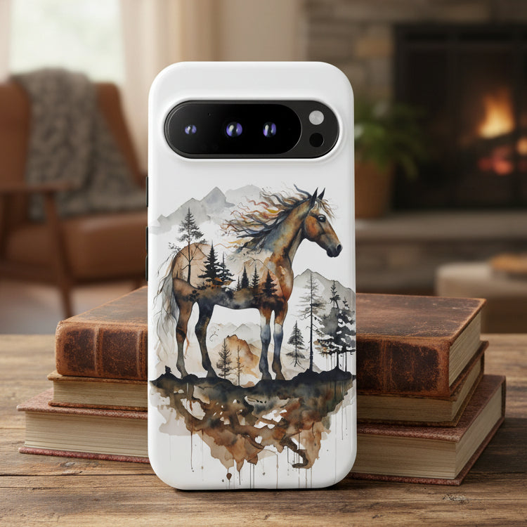 Rustic Mountain Horse Google Pixel Tough Cases