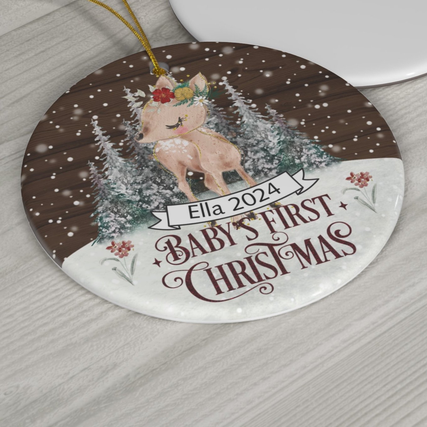 Baby's First Christmas Personalized Ceramic Ornament