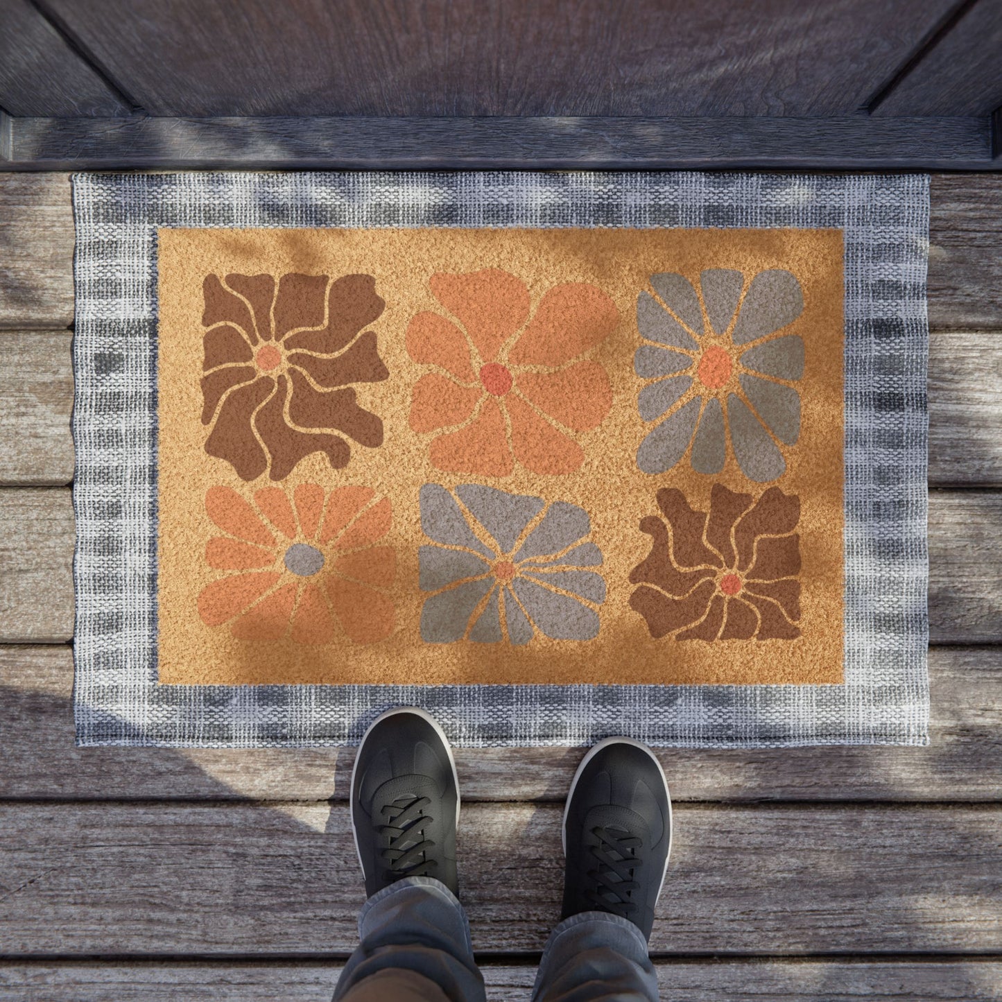 Abstract Floral Doormat