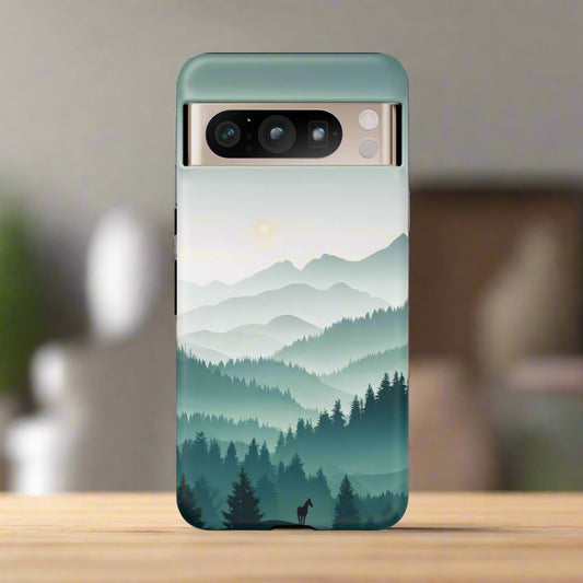 Blue Mountain Silhouette Google Pixel Tough Cases