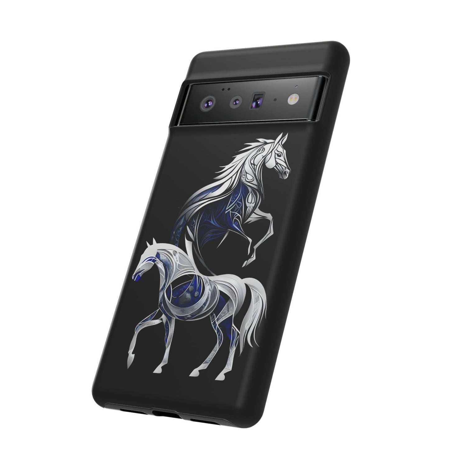 Geometric Blues Ponies Google Pixel Tough Cases