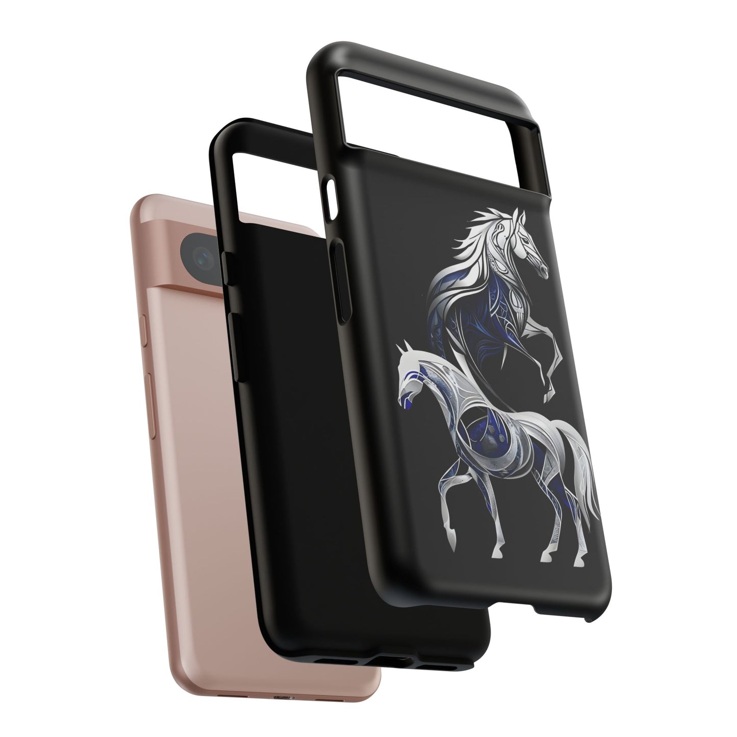 Geometric Blues Ponies Google Pixel Tough Cases