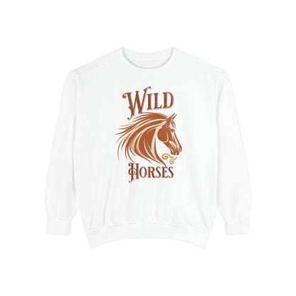 Wild Horses Unisex Garment-Dyed Sweatshirt