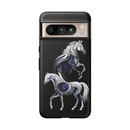 Geometric Blues Ponies Google Pixel Tough Cases