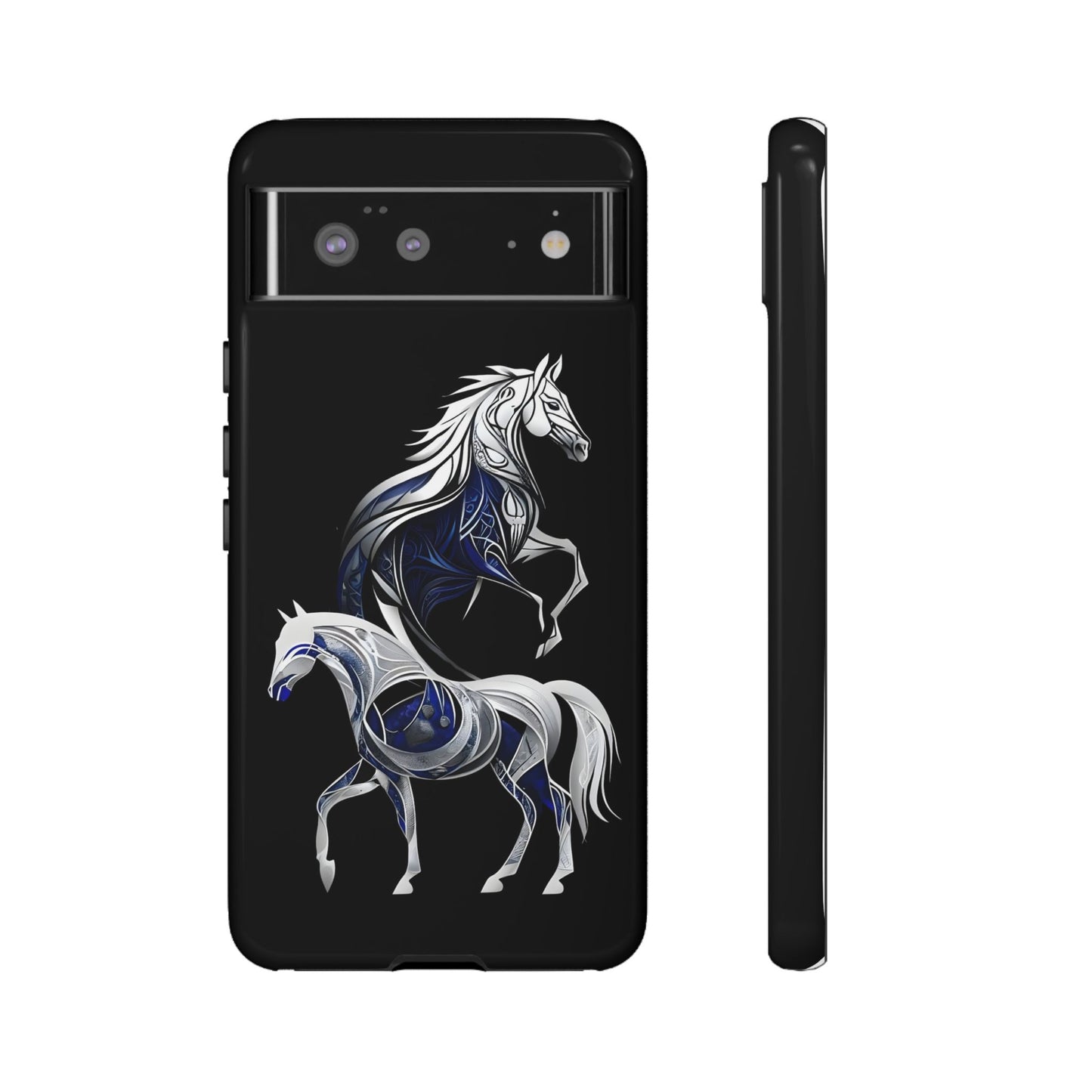 Geometric Blues Ponies Google Pixel Tough Cases