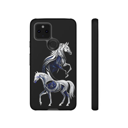 Geometric Blues Ponies Google Pixel Tough Cases