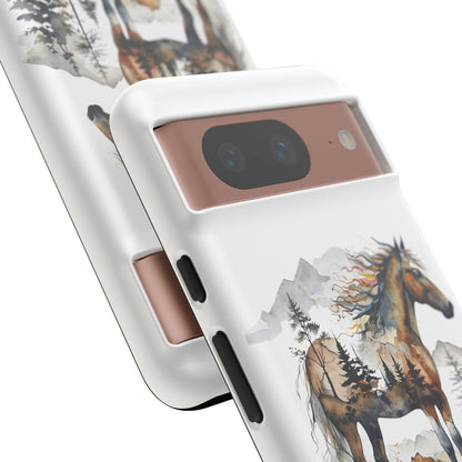 Rustic Mountain Horse Google Pixel Tough Cases
