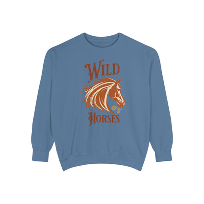 Wild Horses Unisex Garment-Dyed Sweatshirt