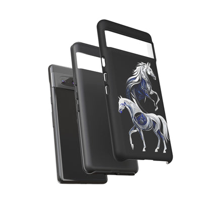 Geometric Blues Ponies Google Pixel Tough Cases