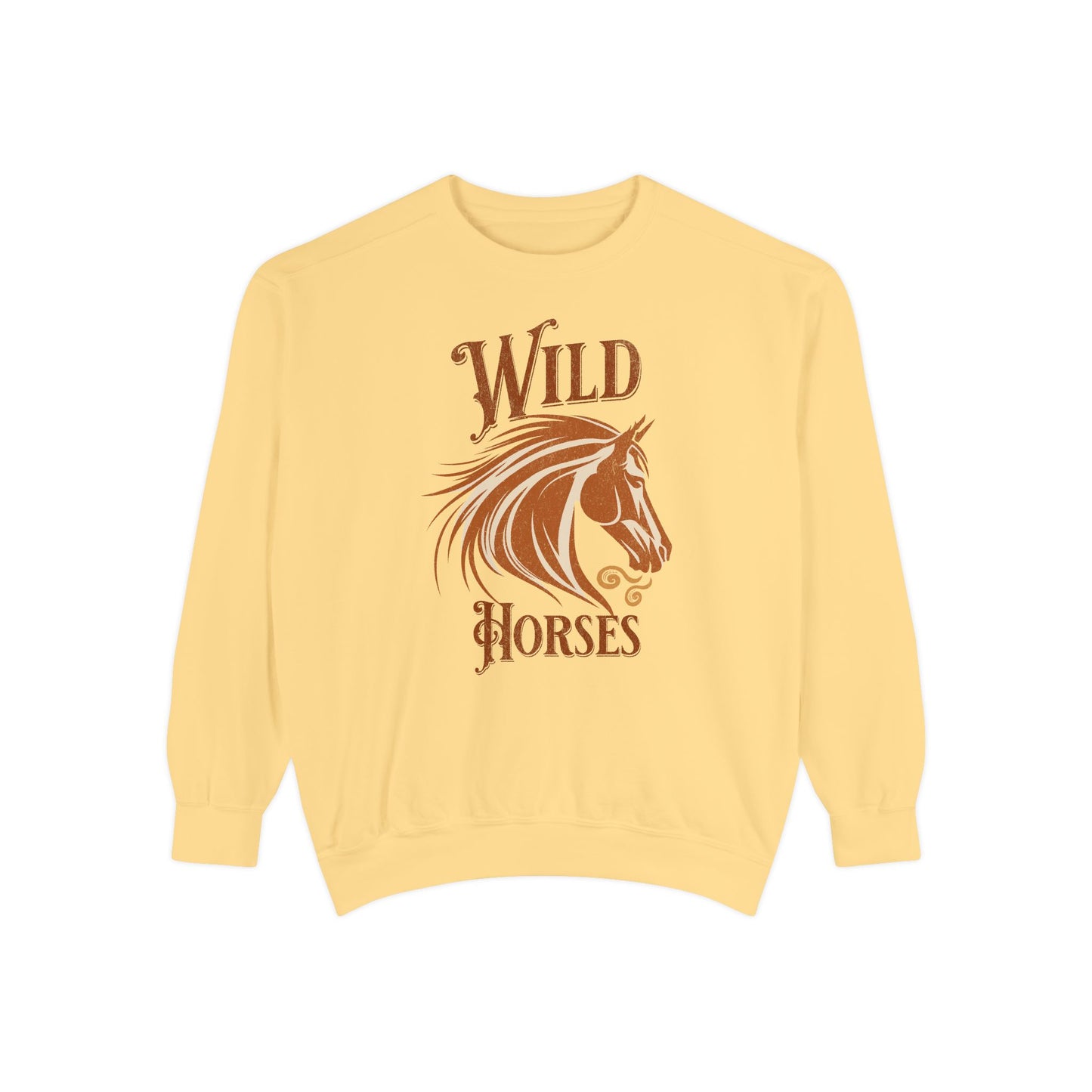 Wild Horses Unisex Garment-Dyed Sweatshirt