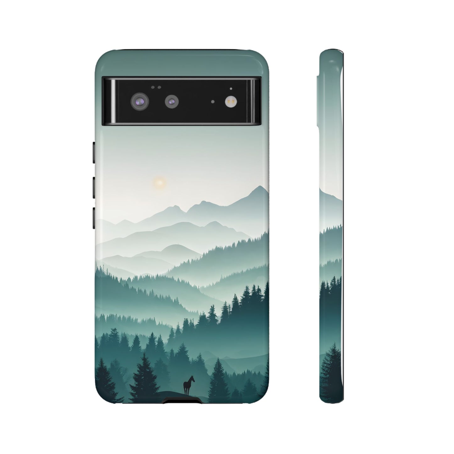 Blue Mountain Silhouette Google Pixel Tough Cases