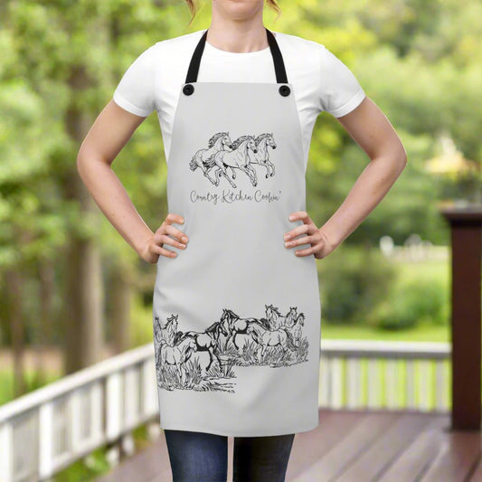 Country Kitchen Cookin' Apron - Horses