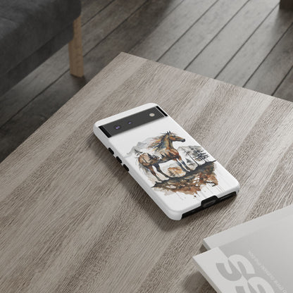Rustic Mountain Horse Google Pixel Tough Cases