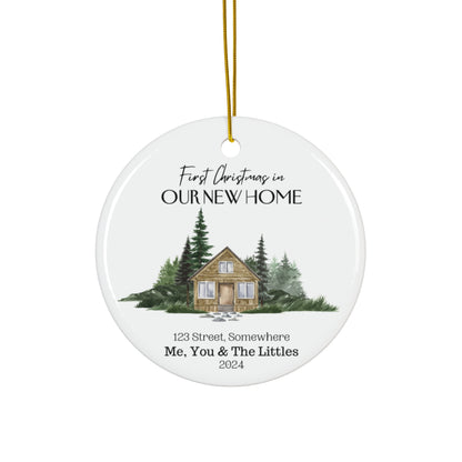 "Our First Christmas in Home Ceramic Ornament - In The Woods