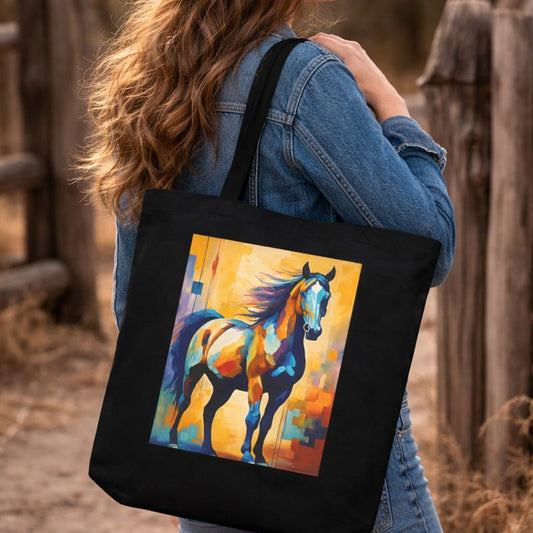 Abstract Equine Eco Tote Bag