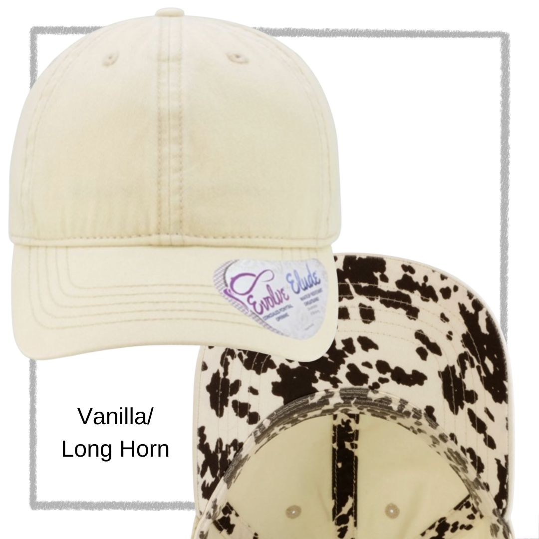 Embroidered Pony Tail Cap with Fashion Undervisor Dark