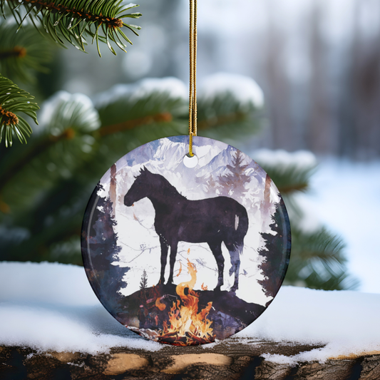 Campfire Spirit Ceramic Ornament