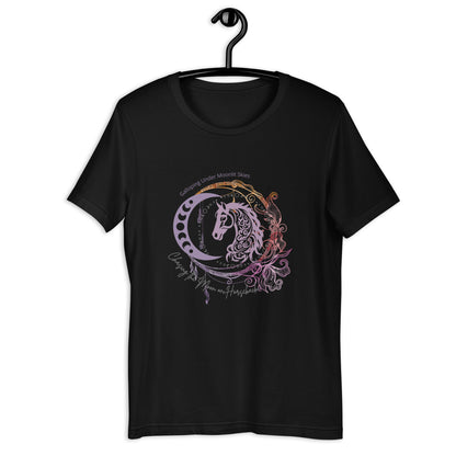 Chasing the Moon on Horseback Unisex t-shirt