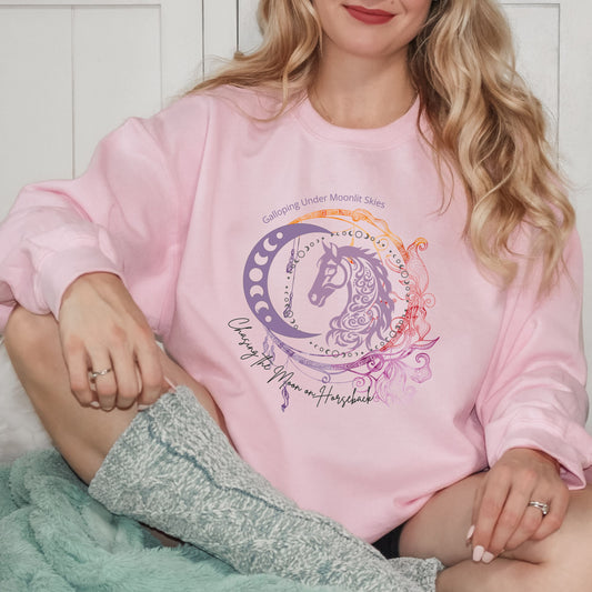 Chasing the Moon on Horseback Unisex Sweatshirt