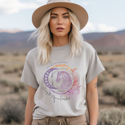 Chasing the Moon on Horseback Unisex t-shirt