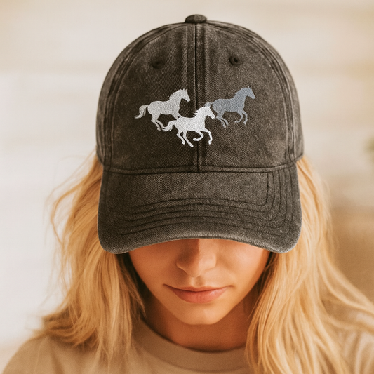 Embroidered Pony Tail Cap with Fashion Undervisor