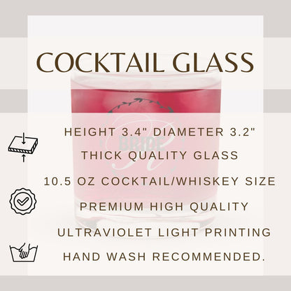 Wedding Party Cocktail Glass Personalized