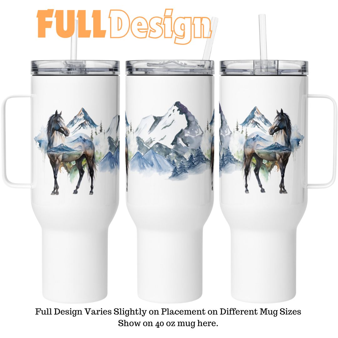 Mountain Horse Travel mug with a handle