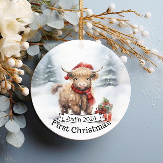 First Christmas Personalized Ceramic Ornament