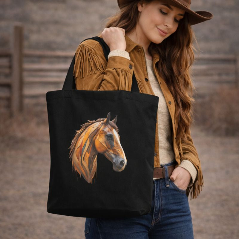 Geometric Horseplay Eco Tote Bag