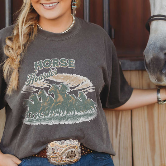 Horse Hoarder Unisex Garment-Dyed T-shirt