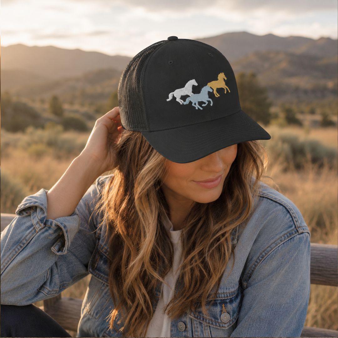 Horse Trio Trucker Cap