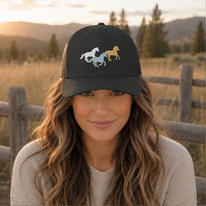 Horse Trio Trucker Cap