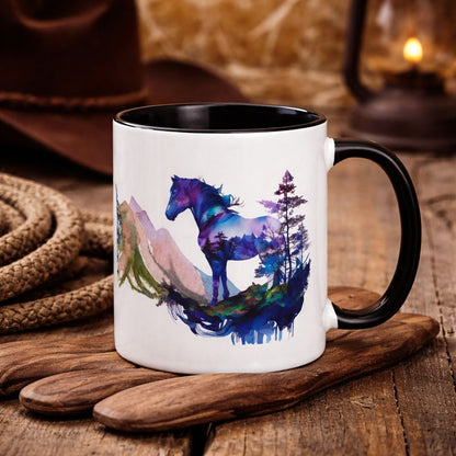 Indigo Mountain Hourse Mug with Color Inside
