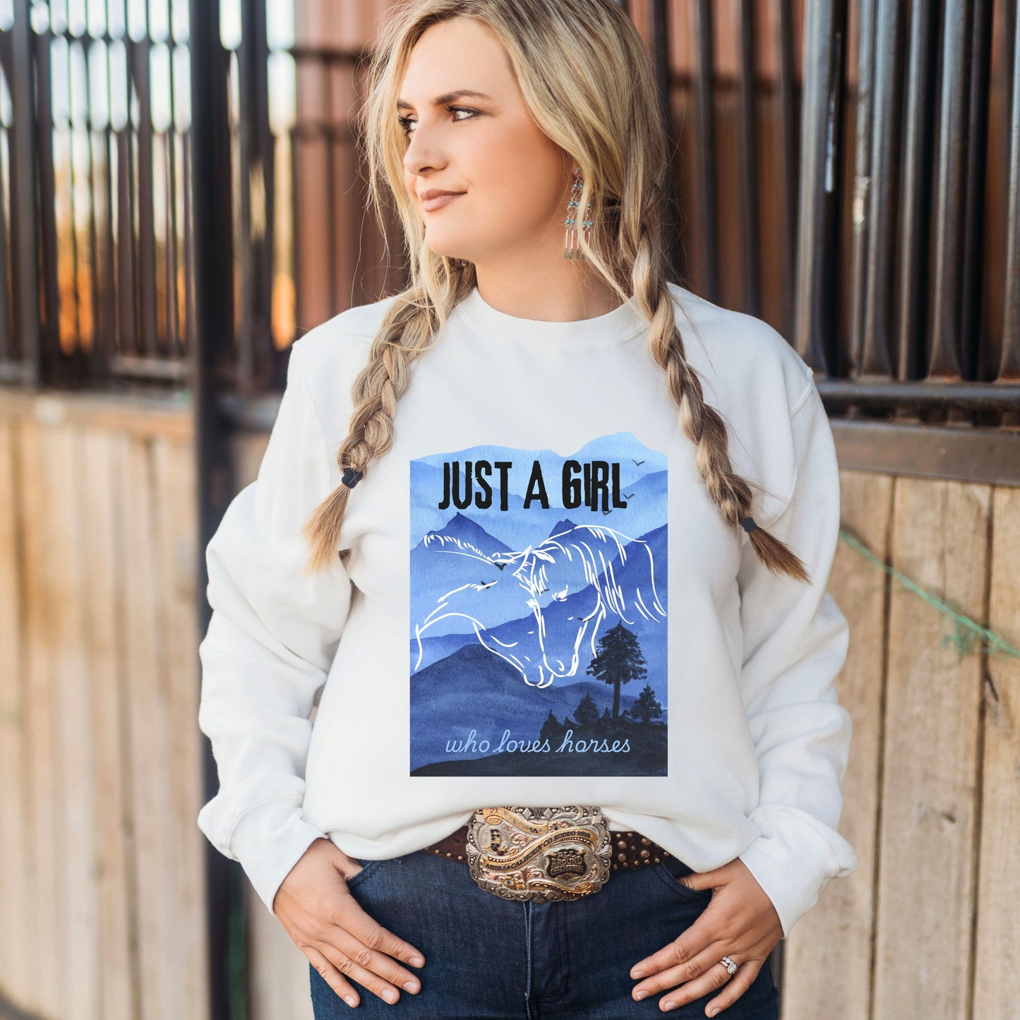 Just A Girl Who Loves Horses Unisex Sweatshirt