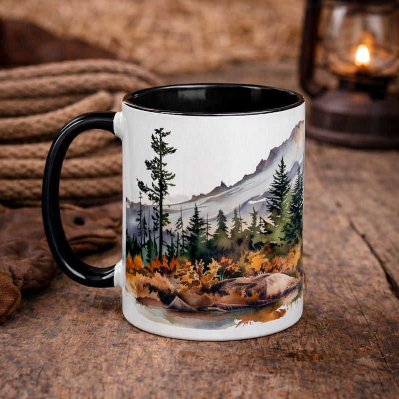 Life Is Better In The Mountains Mug with Color Inside