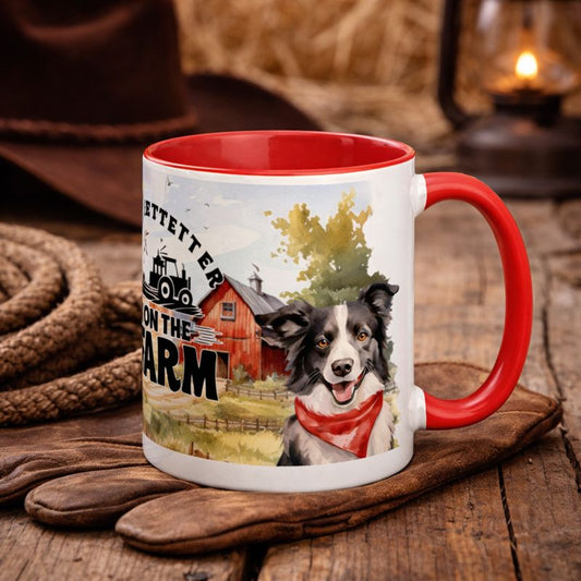 Life Is Better On The Farm Mug with Color Inside