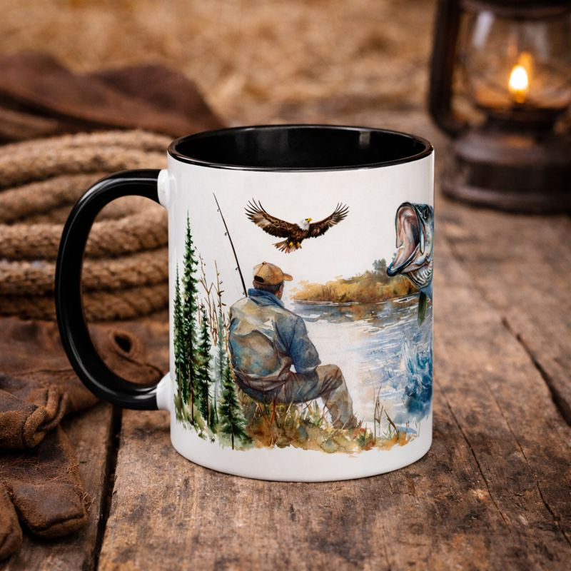 Nature's Still Waters Mug with Color Inside