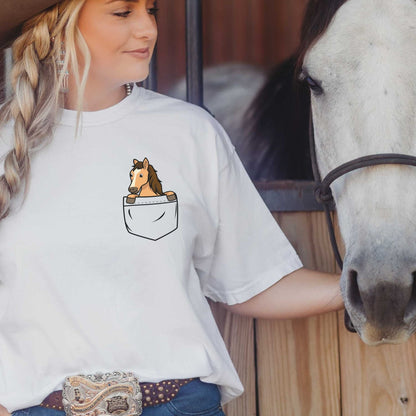 Pocket Horse Unisex Garment-Dyed T-shirt