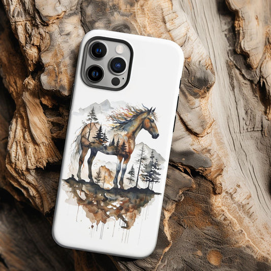 Rustic Mountain Horse Tough Case for iPhone®